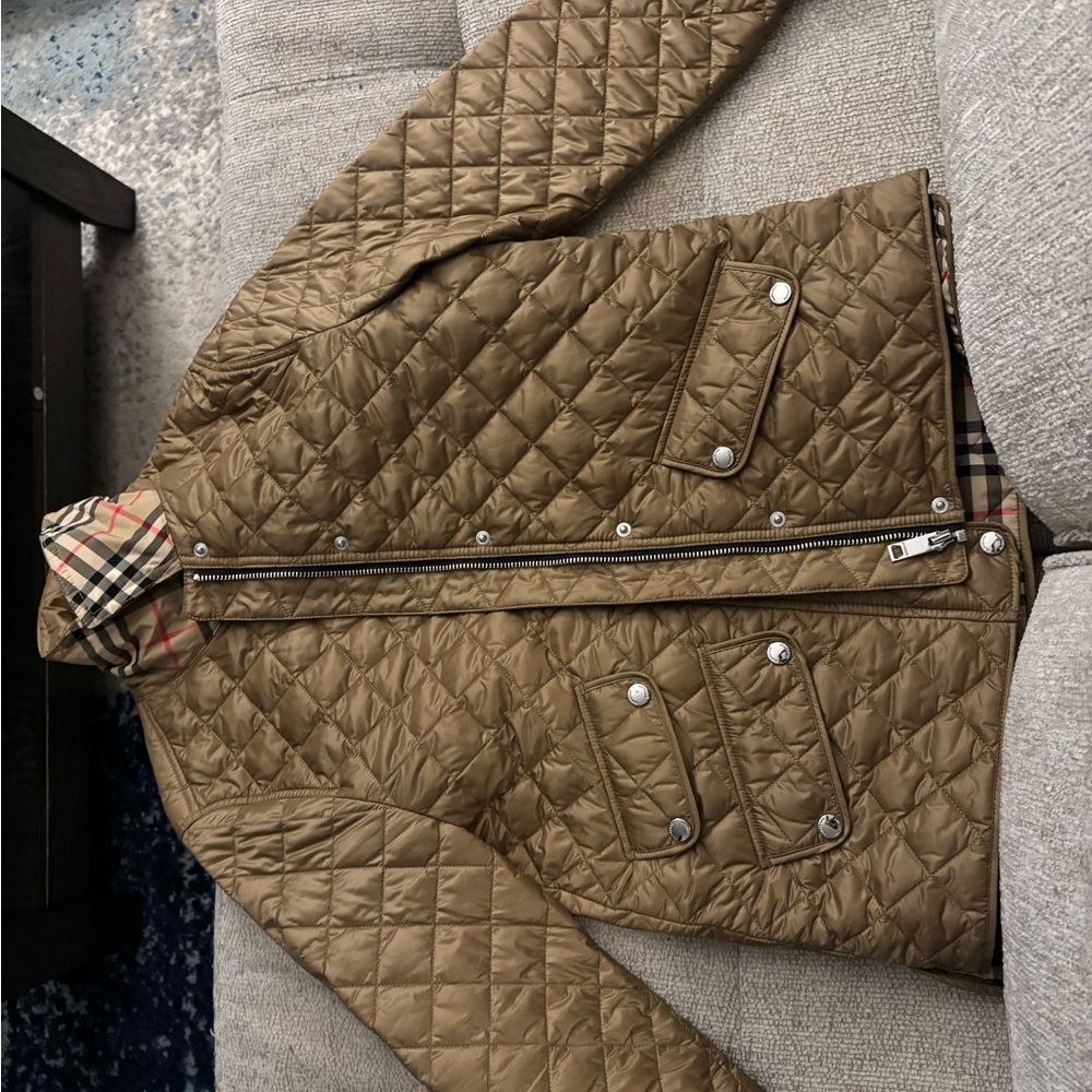 Authentic Burberry Quilted Brown Kids Puffer Jacket